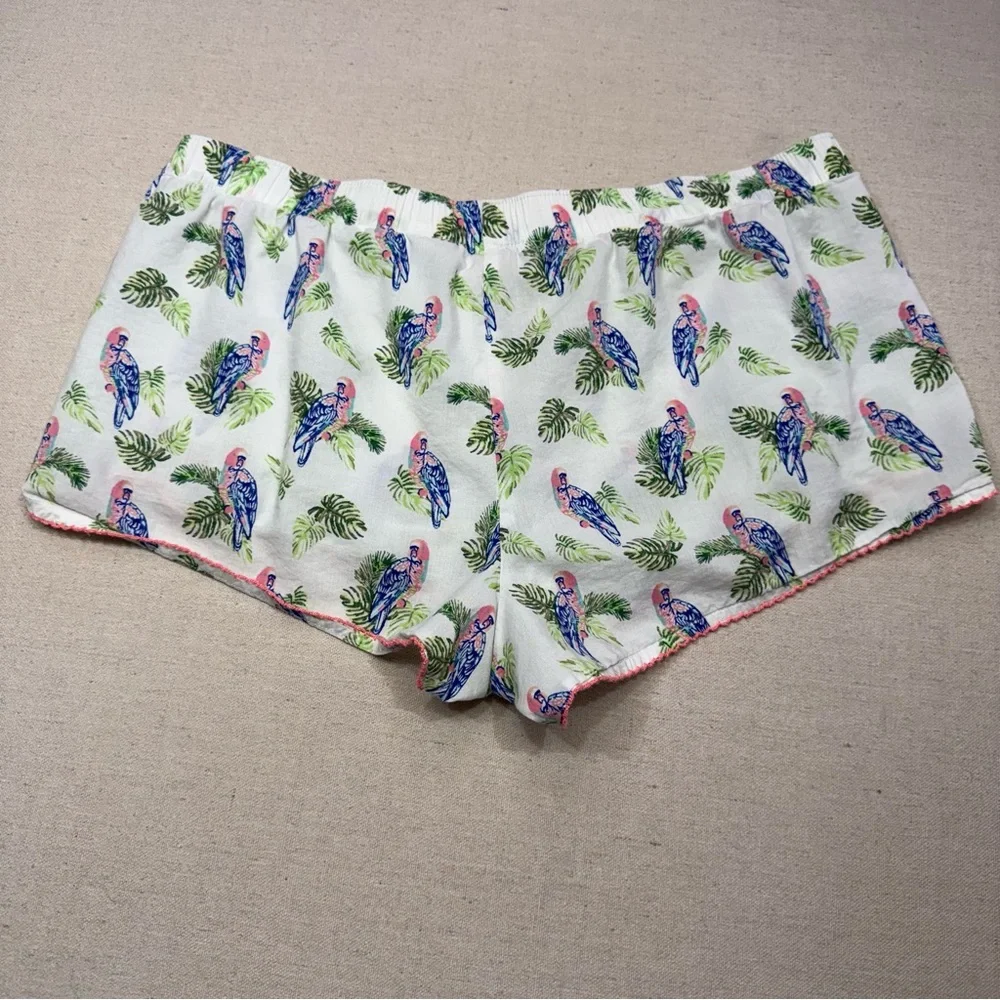 Victoria's Secret 2 pc Set - Parrot and Floral Print Sleepwear Shorts - Size SP
